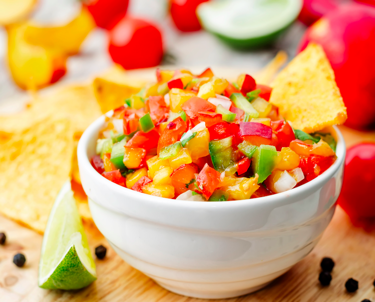 sweet & spicy stone fruit salsa