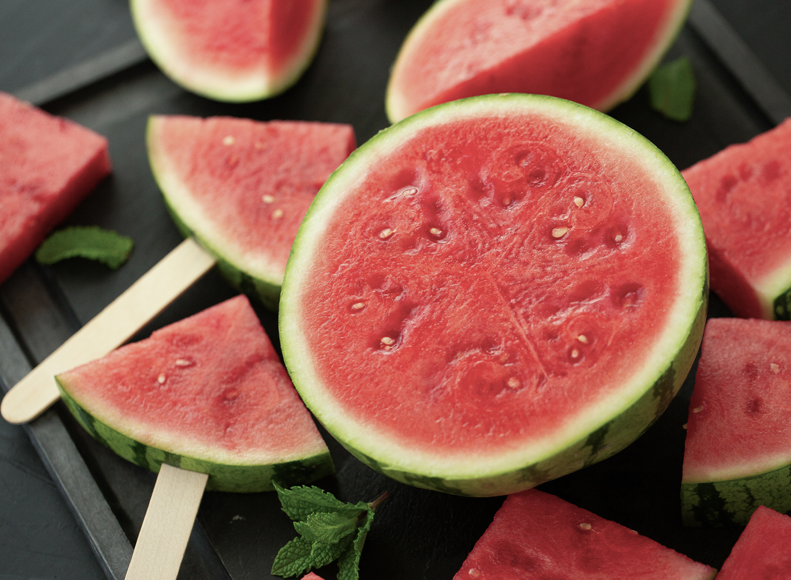 organic watermelon at lazy acres market