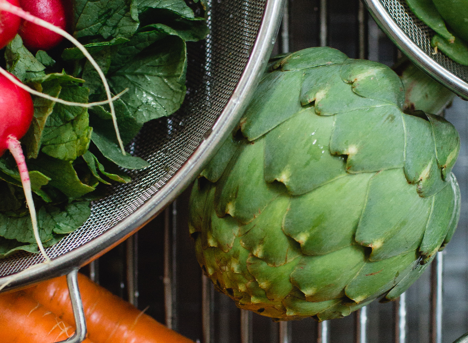 organic artichokes at new leaf community market